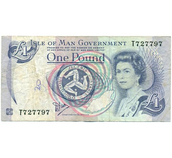 Банкнота 1 фунт 1990 года Остров Мэн (Артикул K11-123087)