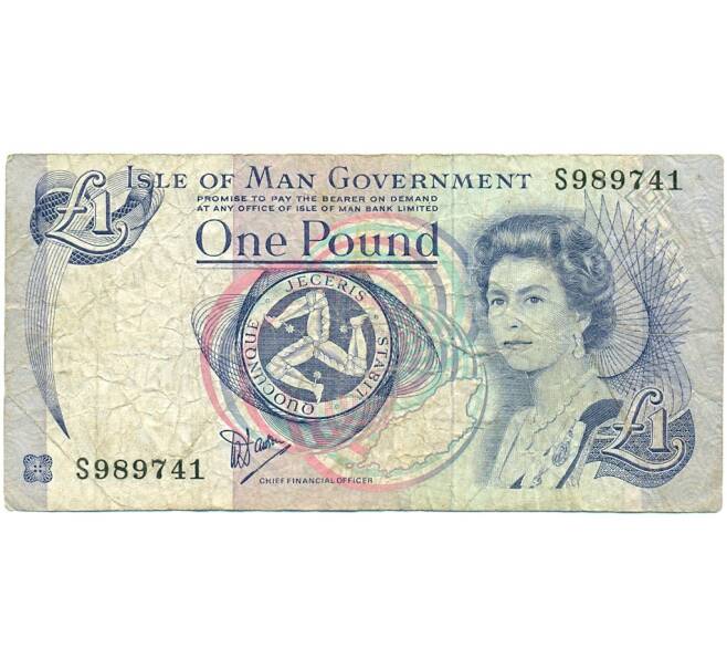 Банкнота 1 фунт 1990 года Остров Мэн (Артикул K11-123092)