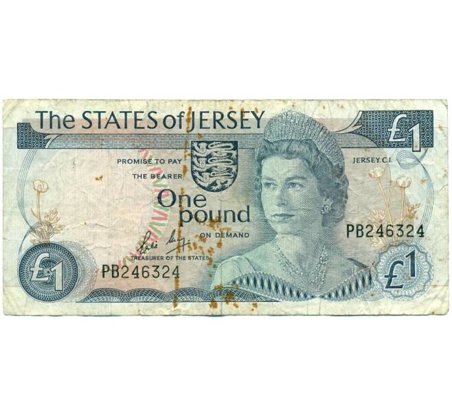 Банкнота 1 фунт 1976 года Джерси (Артикул K11-123121)