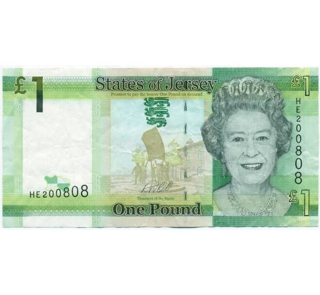 Банкнота 1 фунт 2018 года Джерси (Артикул K11-123147)