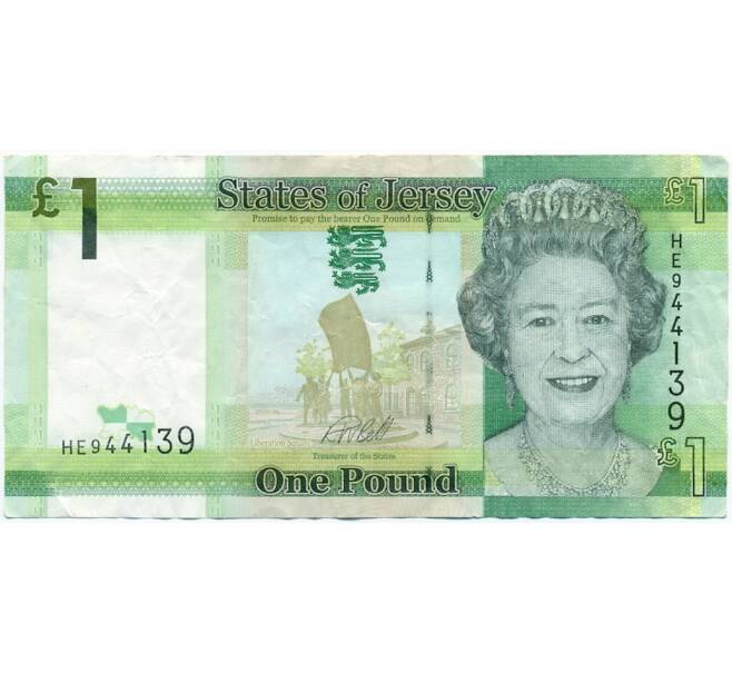 Банкнота 1 фунт 2018 года Джерси (Артикул K11-123159)