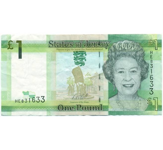 Банкнота 1 фунт 2018 года Джерси (Артикул K11-123165)