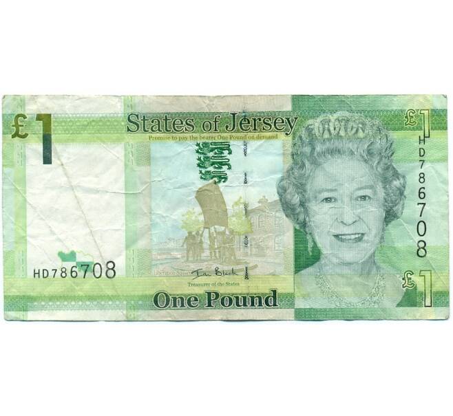 Банкнота 1 фунт 2010 года Джерси (Артикул K11-123169)