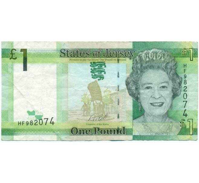 Банкнота 1 фунт 2018 года Джерси (Артикул K11-123204)