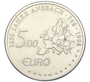 Монетовидный жетон «Маркграфиня Шарлотта — 5 евро» 1998 года Дания