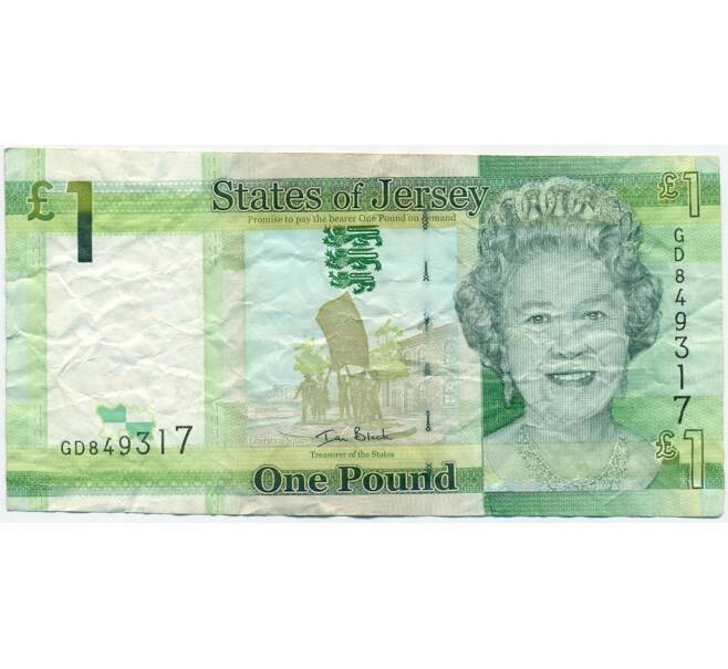 Банкнота 1 фунт 2010 года Джерси (Артикул K11-123285)