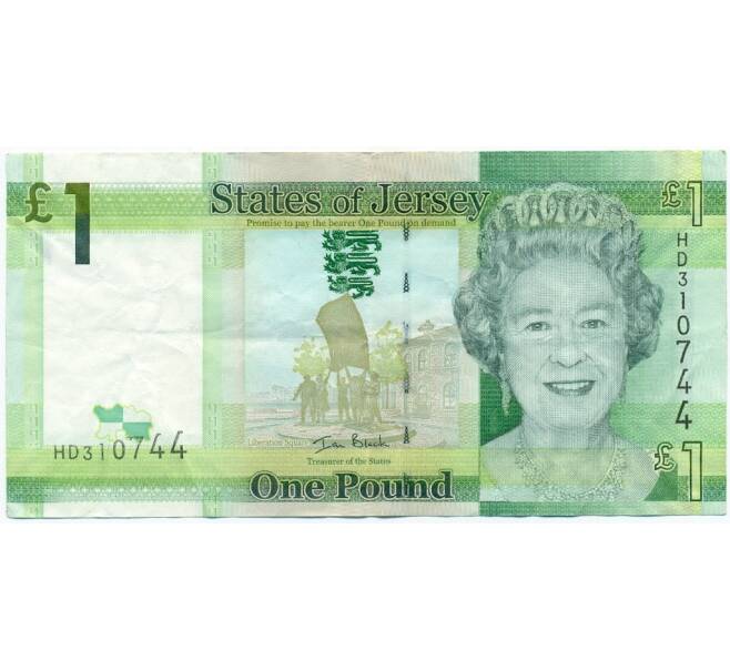 Банкнота 1 фунт 2010 года Джерси (Артикул K11-123298)