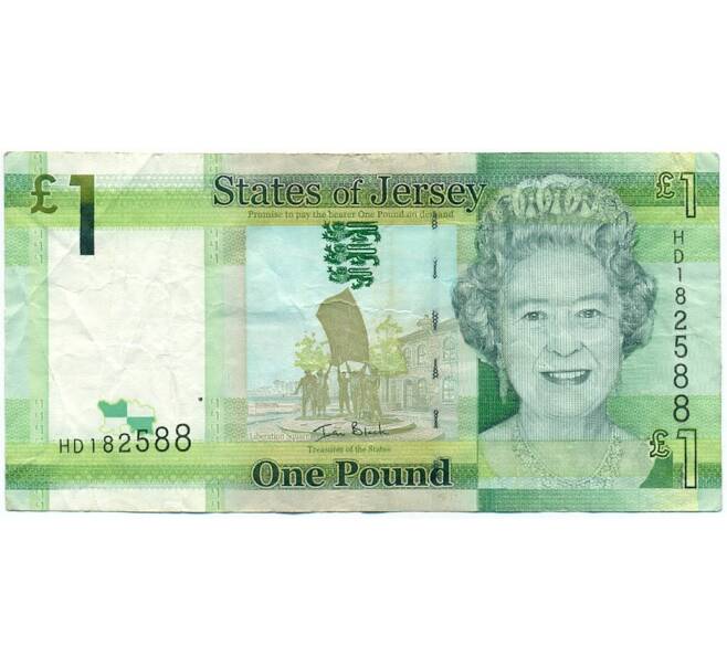 Банкнота 1 фунт 2010 года Джерси (Артикул K11-123299)