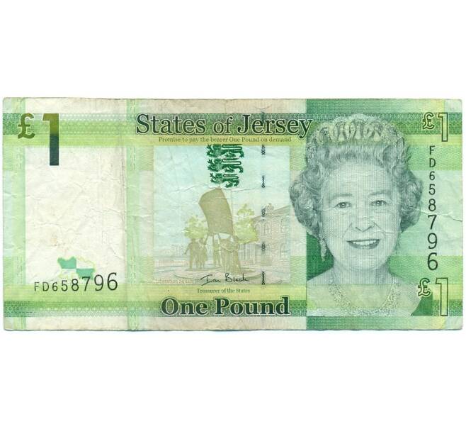 Банкнота 1 фунт 2010 года Джерси (Артикул K11-123307)