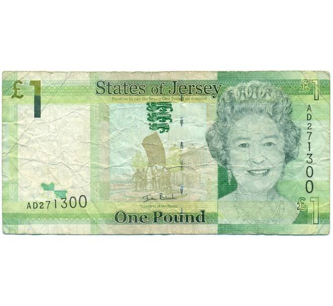 Банкнота 1 фунт 2010 года Джерси (Артикул K11-123346)