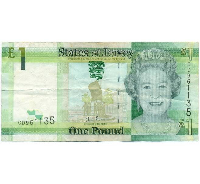 Банкнота 1 фунт 2010 года Джерси (Артикул: K11-123356) — Фото №1
