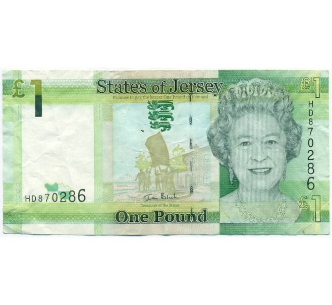 Банкнота 1 фунт 2010 года Джерси (Артикул K11-123364)