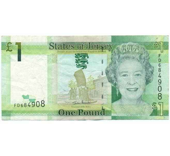 Банкнота 1 фунт 2010 года Джерси (Артикул K11-123366)