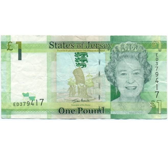 Банкнота 1 фунт 2010 года Джерси (Артикул K11-123370)