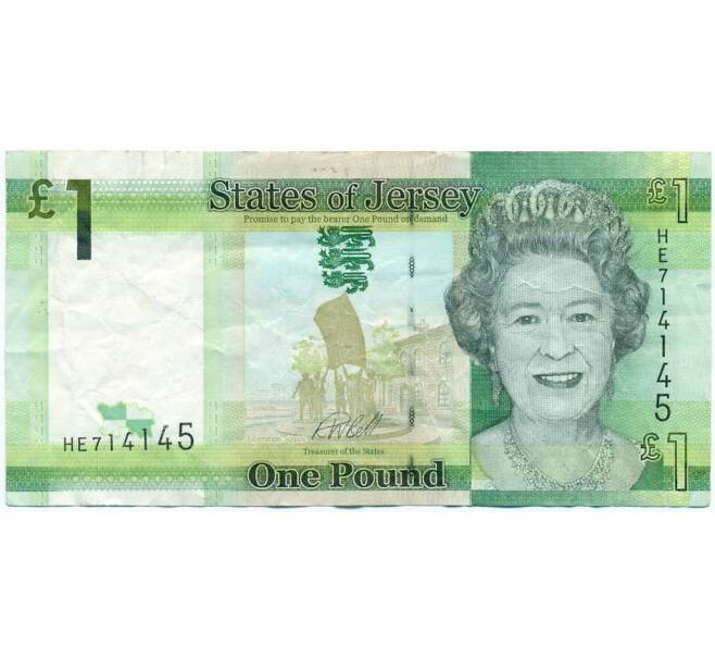 Банкнота 1 фунт 2018 года Джерси (Артикул K11-123376)