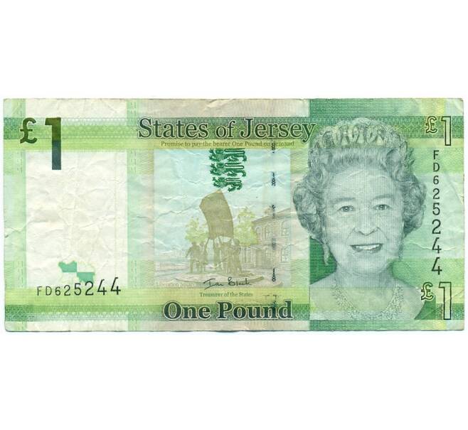 Банкнота 1 фунт 2010 года Джерси (Артикул K11-123378)