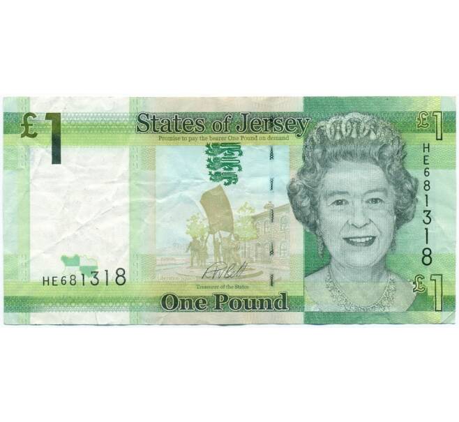 Банкнота 1 фунт 2018 года Джерси (Артикул K11-123379)