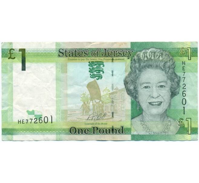 Банкнота 1 фунт 2018 года Джерси (Артикул K11-123386)