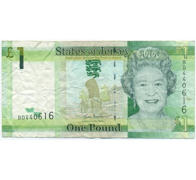 Банкнота 1 фунт 2010 года Джерси (Артикул K11-123390)