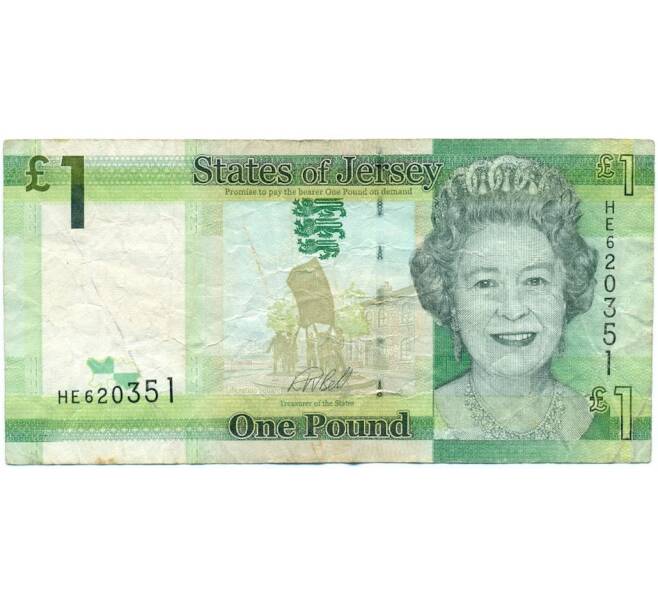 Банкнота 1 фунт 2018 года Джерси (Артикул K11-123396)