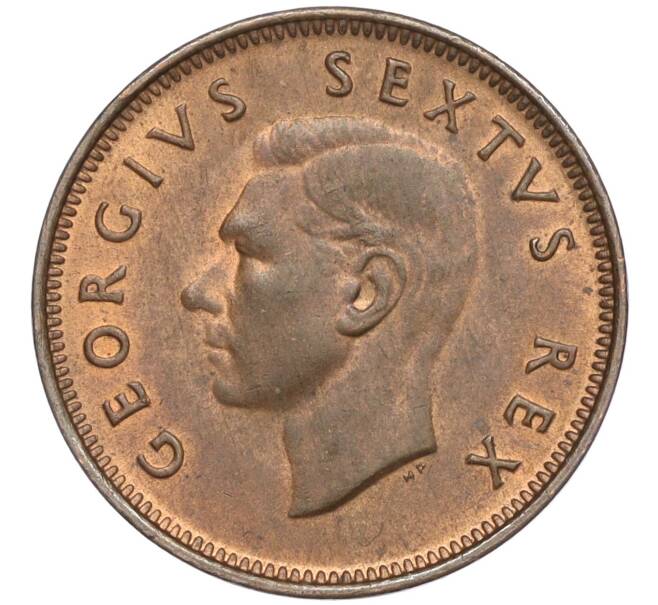 Монета 1/4 пенни (фартинг) 1950 года Британская Южная Африка (Артикул K1-5101)