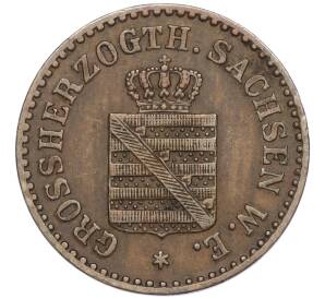 1 пфенниг 1865 года Саксен-Веймар-Айзенах — Фото №2