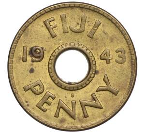 1 пенни 1943 года Фиджи