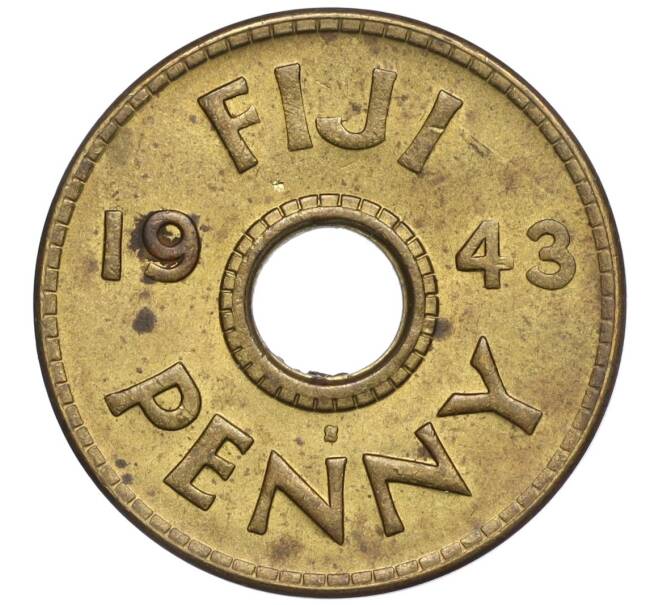 Монета 1 пенни 1943 года Фиджи (Артикул K1-5134)