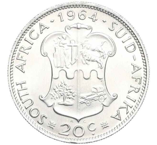 Монета 20 центов 1964 года ЮАР (Артикул K1-5137)