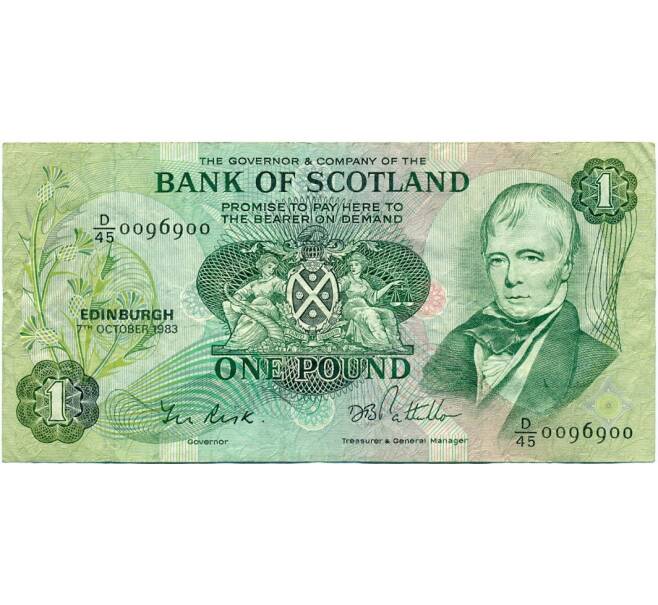 Банкнота 1 фунт 1983 года Великобритания (Банк Шотландии) (Артикул K11-123470)