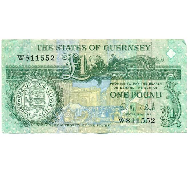 Банкнота 1 фунт 1991 года Гернси (Артикул K11-123556)