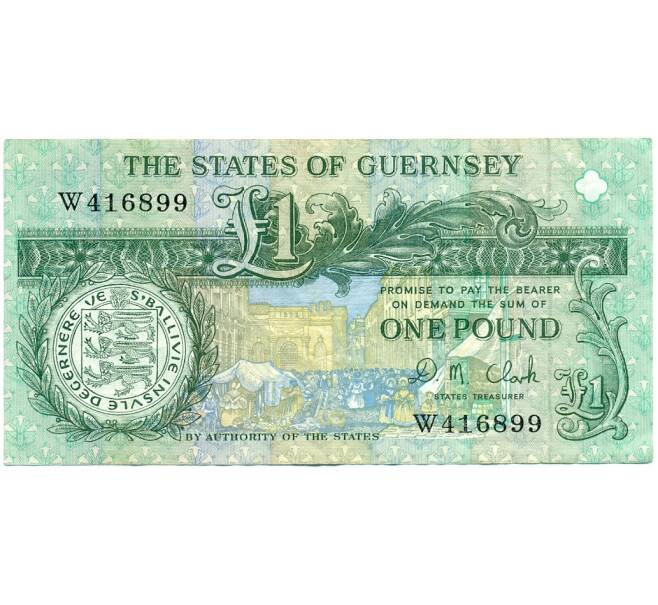 Банкнота 1 фунт 1991 года Гернси (Артикул K11-123559)