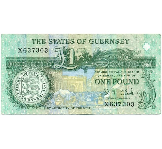 Банкнота 1 фунт 1991 года Гернси (Артикул K11-123568)