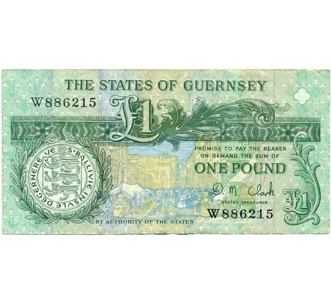 Банкнота 1 фунт 1991 года Гернси (Артикул K11-123574)