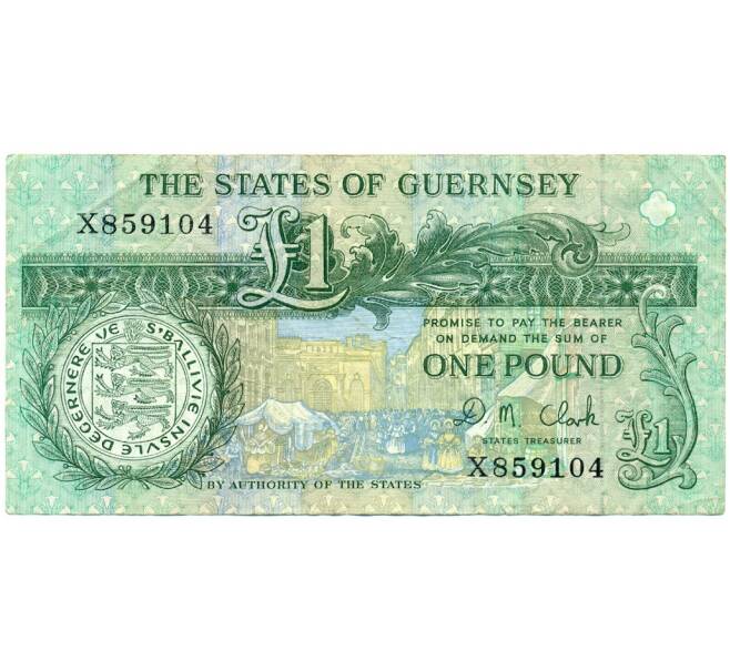 Банкнота 1 фунт 1991 года Гернси (Артикул K11-123576)
