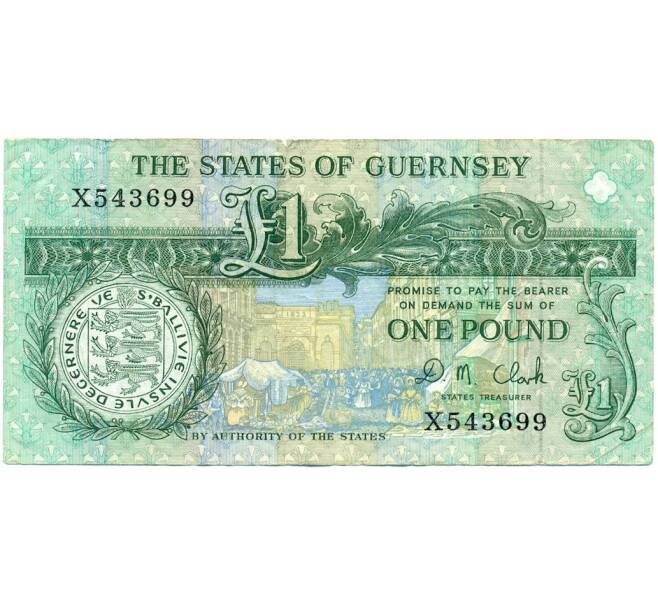 Банкнота 1 фунт 1991 года Гернси (Артикул K11-123577)