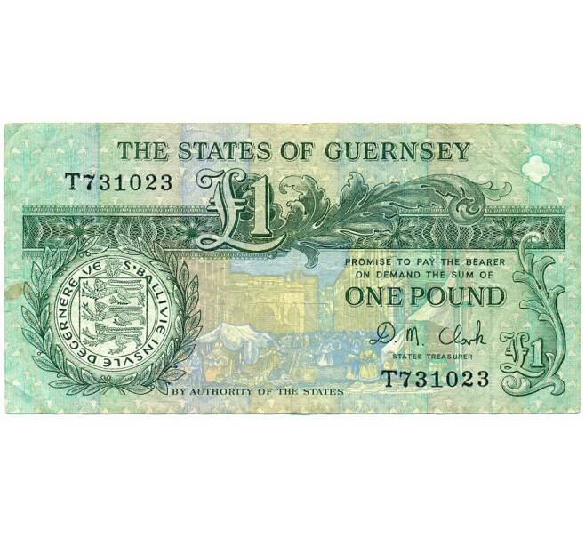 Банкнота 1 фунт 1991 года Гернси (Артикул: K11-123587) — Фото №1