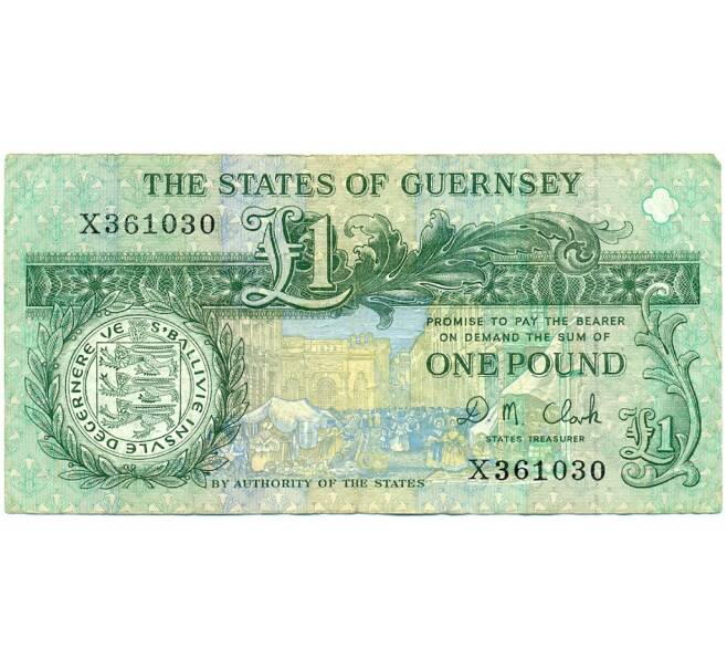 Банкнота 1 фунт 1991 года Гернси (Артикул K11-123588)