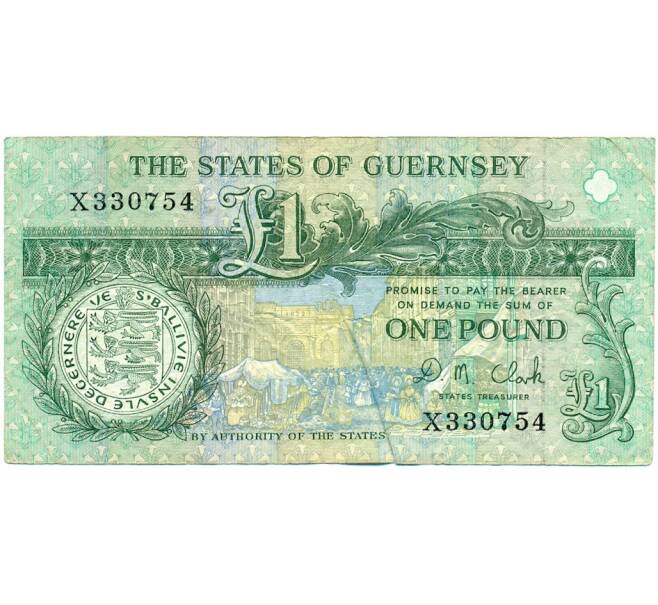 Банкнота 1 фунт 1991 года Гернси (Артикул K11-123589)