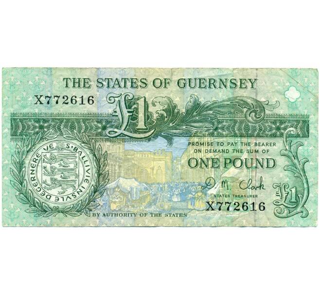 Банкнота 1 фунт 1991 года Гернси (Артикул K11-123590)