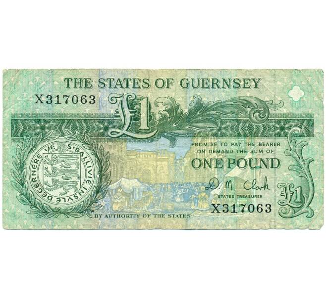 Банкнота 1 фунт 1991 года Гернси (Артикул K11-123592)