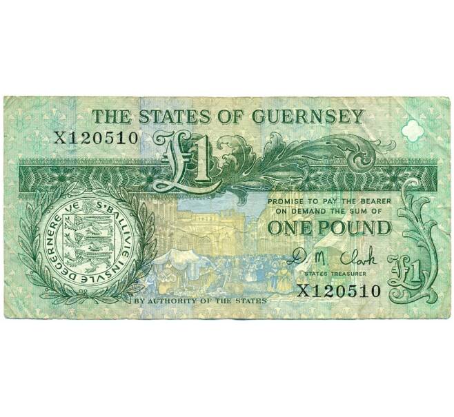 Банкнота 1 фунт 1991 года Гернси (Артикул K11-123595)
