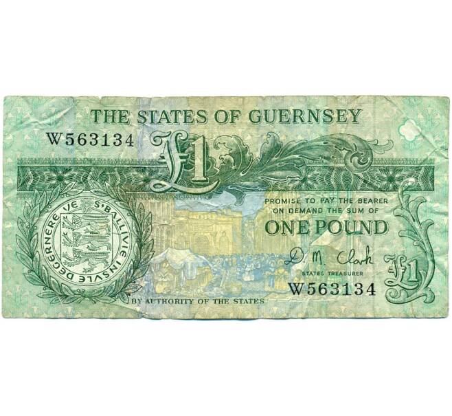 Банкнота 1 фунт 1991 года Гернси (Артикул K11-123602)