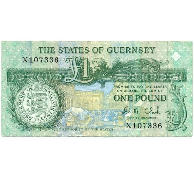 Банкнота 1 фунт 1991 года Гернси (Артикул K11-123604)
