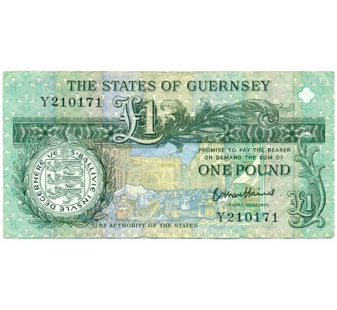Банкнота 1 фунт 2016 года Гернси (Артикул K11-123651)