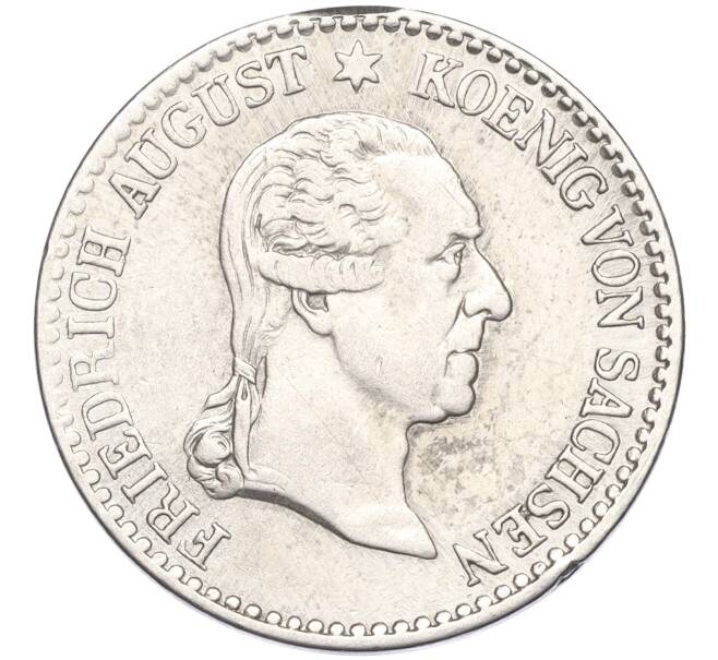 Монета 1/6 талера 1827 года Саксония «Смерть Короля Фридриха Августа I» (Артикул M2-72335)