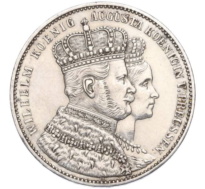 Монета 1 талер 1861 года Пруссия «Коронация Вильгельма I и Августы» (Артикул M2-72340)