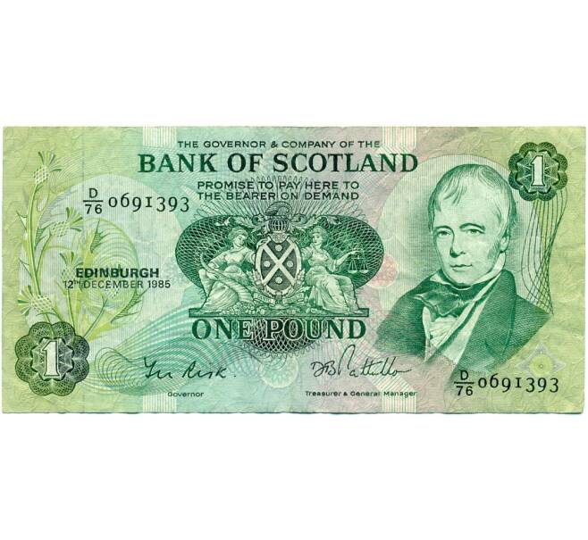 Банкнота 1 фунт 1985 года Великобритания (Банк Шотландии) (Артикул K11-123734)