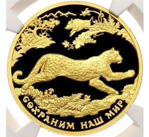 200 рублей 2011 года ММД «Сохраним наш мир — Переднеазиатский леопард» в слабе NGC (PF69 ULTRA CAMEO)