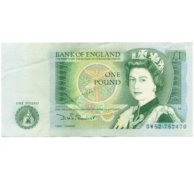 Банкнота 1 фунт 1982 года Великобритания (Банк Англии) (Артикул K11-124176)